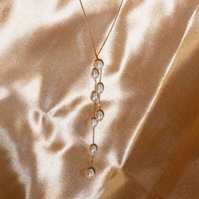 Rice Pearl - White Drop Necklace